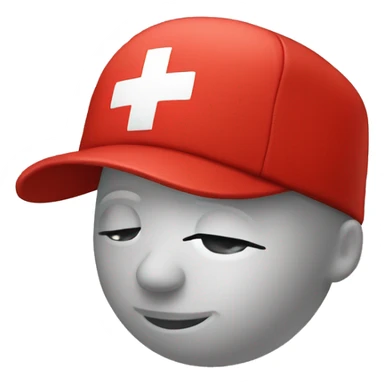  medical cap red cross sticker