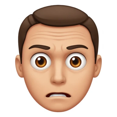 man with fear sticker