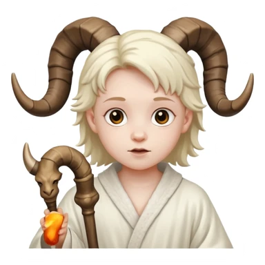 CHILD WITH RAM HORNS sticker