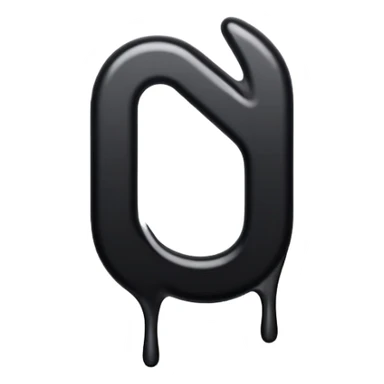 connected flowing BLK letters where all letters are joined together in one continuous design sticker