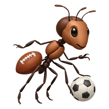 Ant playing football sticker
