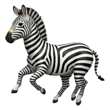 zebra is skipping sticker