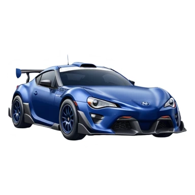 Long wheelbase widened pearly midnight snow dark blue 2nd generation 2025 Toyota 86 off-road hypercar racer sticker