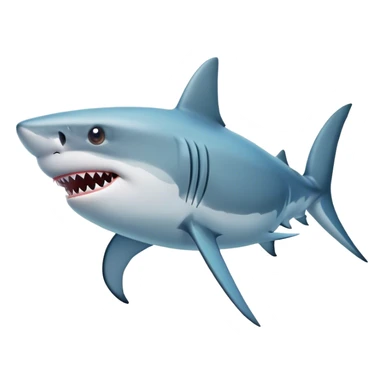 Shark learns to swim  sticker
