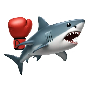 Shark woth boxing glove  sticker