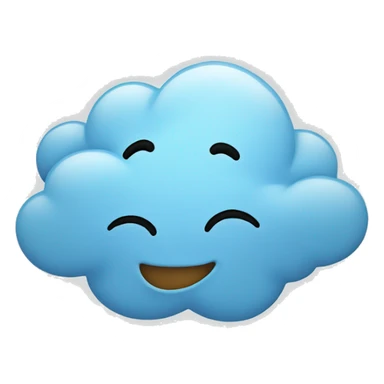 light blue cloud laugh sticker