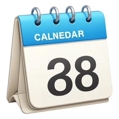 calendar in perspective, only the number 28, without the rest of the text sticker