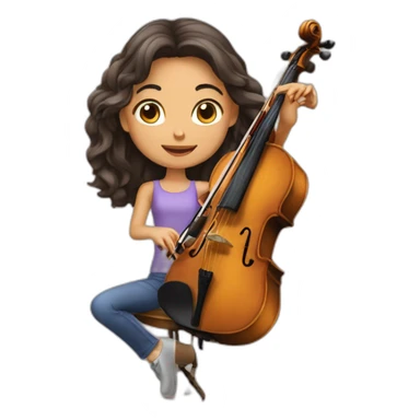 Fille qui joue du Violoncelle sticker