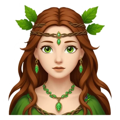 Leaf-necklace druid queen sticker