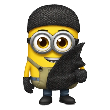 Kevin minion, carbon fibre sticker