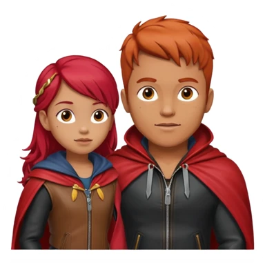 Lobo macho hablando con caperucita roja sticker