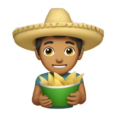 Mexican boy eating tamales  sticker