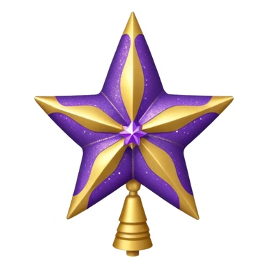 purple and gold tree topper sticker