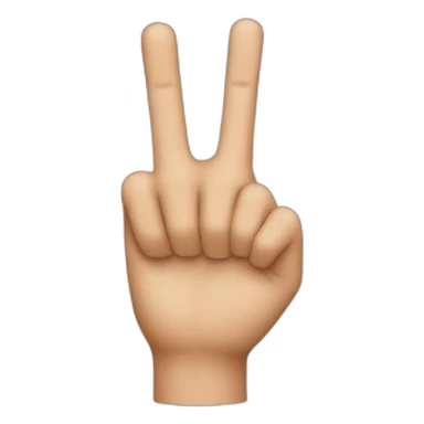 two fingers hand stump sticker