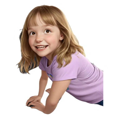 smiling girl portrait in realism sticker