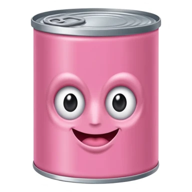 Rosa Tunfisk-biter på hermetikkboks sticker