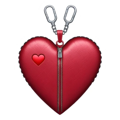 emo heart with a zipper sticker