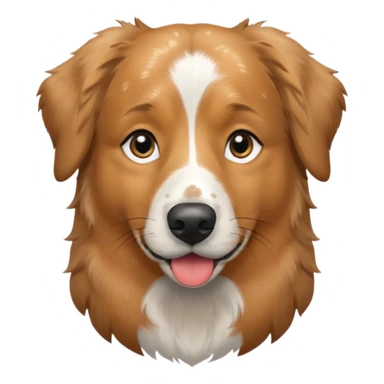 Australian Shepherd golden retriever tan eyebrows around nose and mouth black and speckled grey fur on chest. No white  sticker