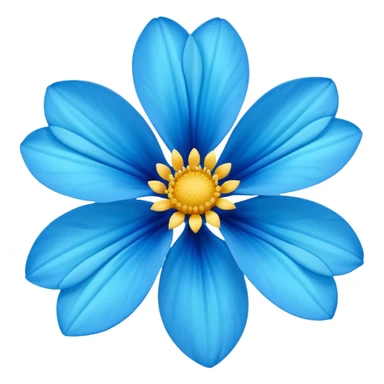royal blue flower with cyan center (no yellow) sticker