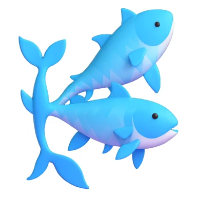 The zodiac symbol Pisces (#00d9ff color sticker