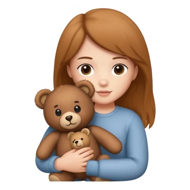 a flower in hand that holds the bear sticker