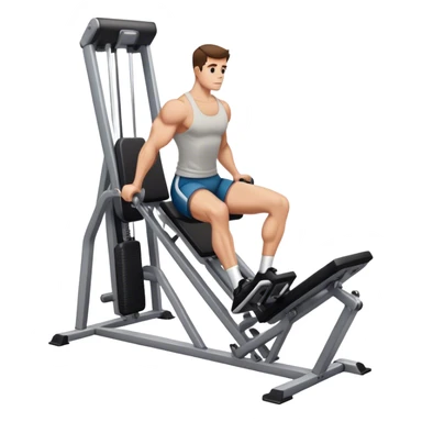 guy how to use a leg press machine sticker