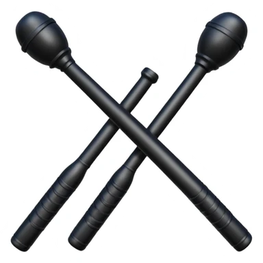 two police batons sticker