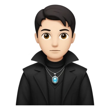 time traveler in black clothes sticker