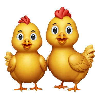 chicken 3d imoji count 100 transparent sticker