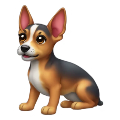 Rainbow Mini Pincher sticker