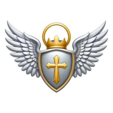 Holy Saint  Emblem with Silver wings sticker