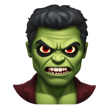 Hulk vampires one eye is no! Face is black and smile red eye Vampires sticker