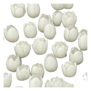 White hydrangea white tulip bouquet sticker