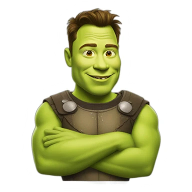 Elon musk as shrek sticker