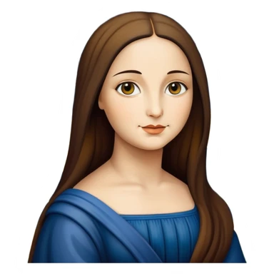 mona lisa with starry night landscape  sticker