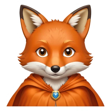 Posing fox with cape sticker
