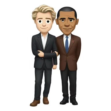 Harry styles and Obama in love sticker