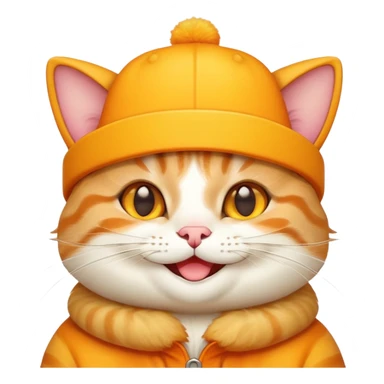 cheese cat wearing a yellow hat sticker
