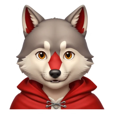 Animal lobo macho hablando con caperucita roja sticker