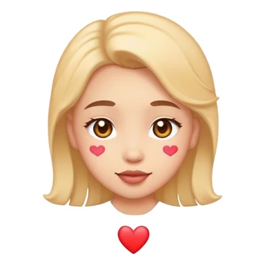 Cutie face with love sign sticker