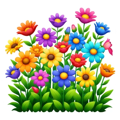 rainbow garden flowers  sticker
