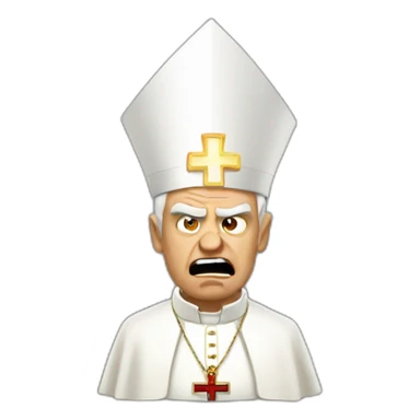 angry pope sticker