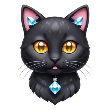 🐈‍⬛ with a small diamond  sticker