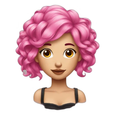 tattoo and a pink hair sticker