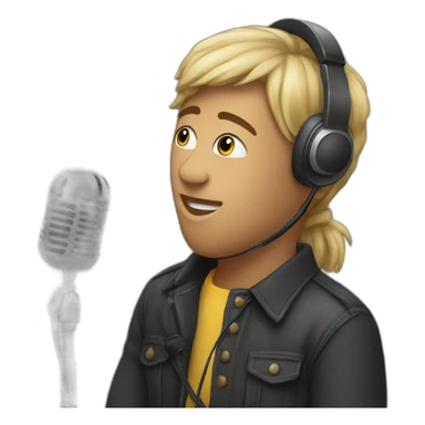 Behind the microphone sticker