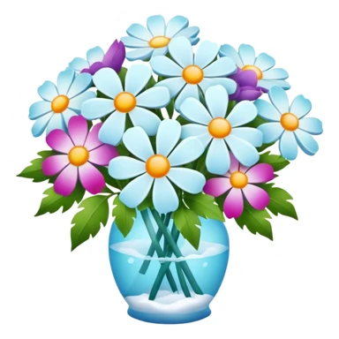 artic flowers bouquet   sticker
