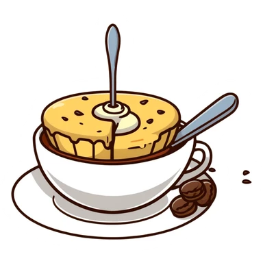 scone dipping into a cup of English tea sticker