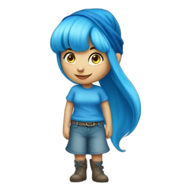 smurf girl sticker