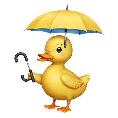 duck with umbrella sticker