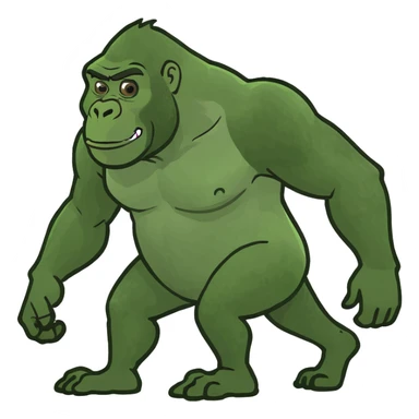 Gorilla in the forest walking sticker